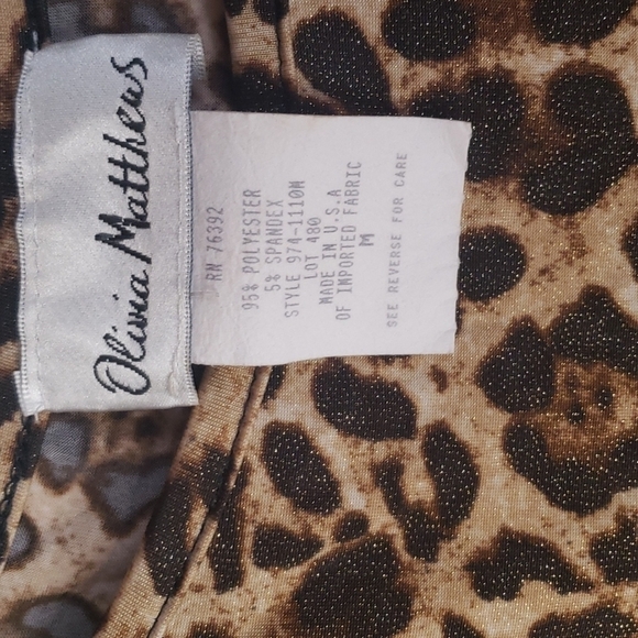 olivia Matthews dress size medium cheetah print great condition - Picture 2 of 4